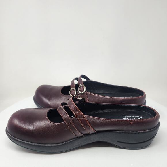 Sanita Catalina Wave II Mary Jane Mule EU41/US10.5-11 Bordeaux Brown Leather - Picture 8 of 14